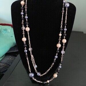 4 signed vintage Avon necklaces